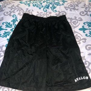 black sports shorts